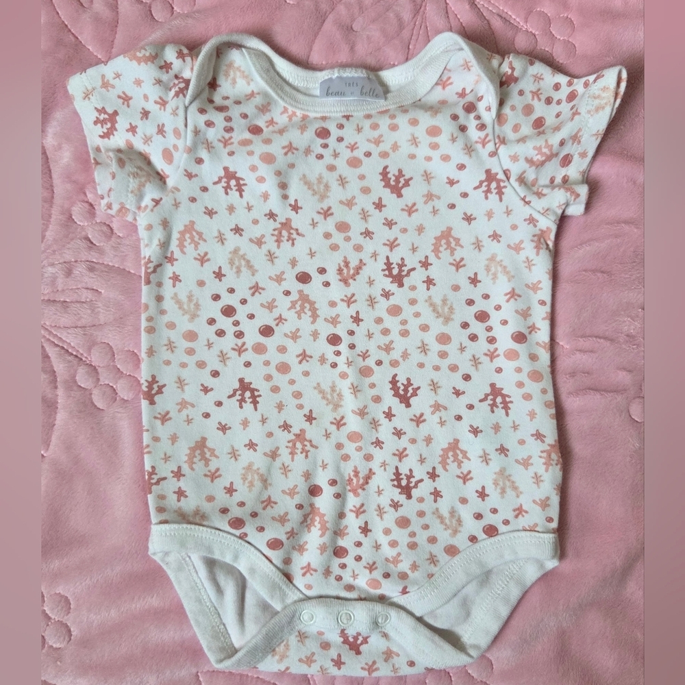 Charming Pink Patterned Kids Bodysuit